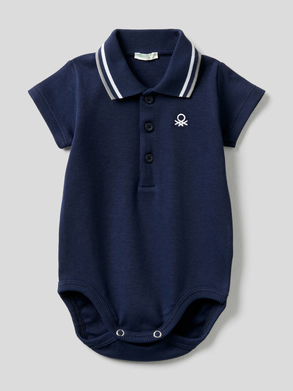 Bodysuit polo in organic cotton image number 1