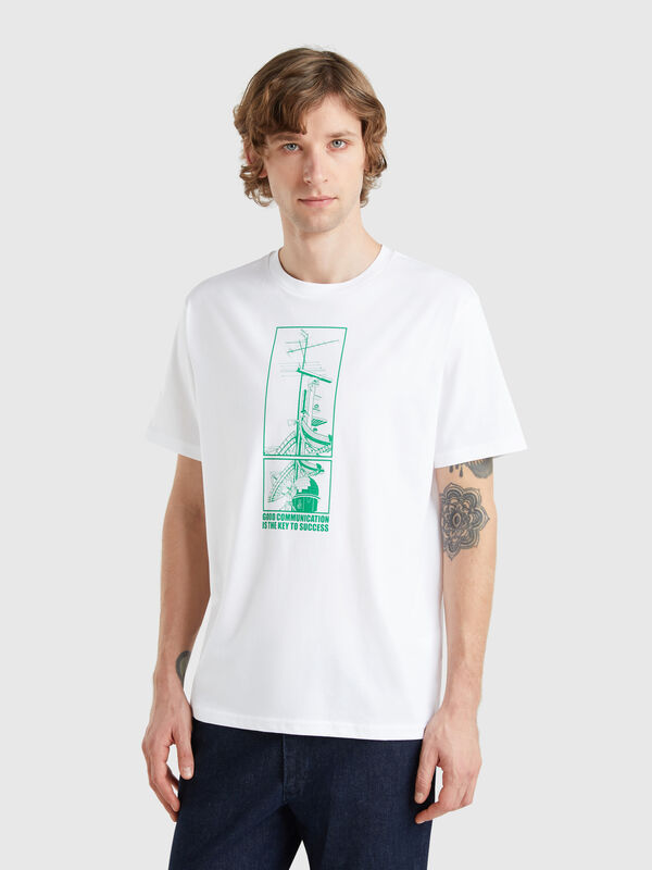 T-shirt with print in organic cotton Men