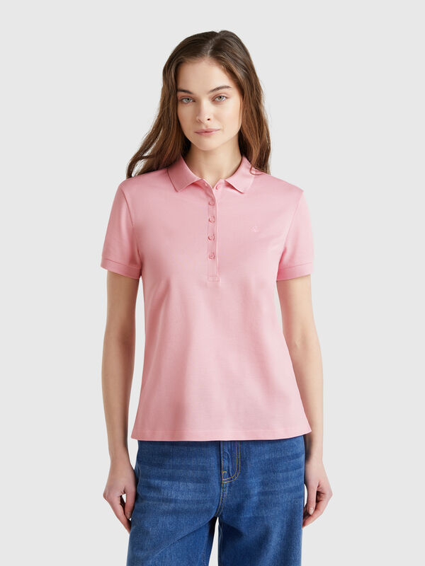 Polo coupe slim en coton stretch Femme