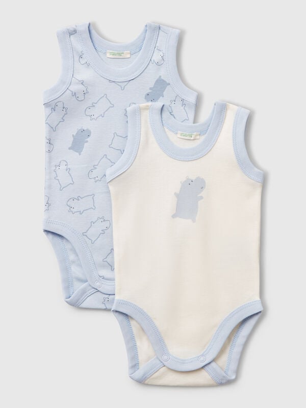 Two cami bodysuits with print New Born (0-18 months)