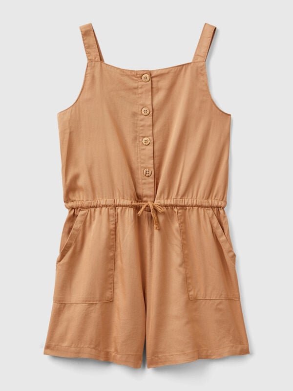 Flowy jumpsuit with drawstring Junior Girl