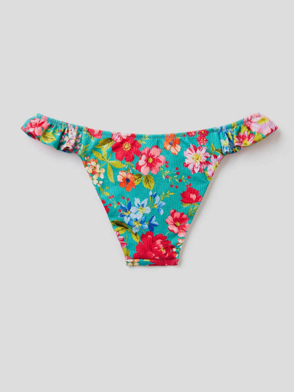 Slip de bain à motifs avec petits volants image number 2