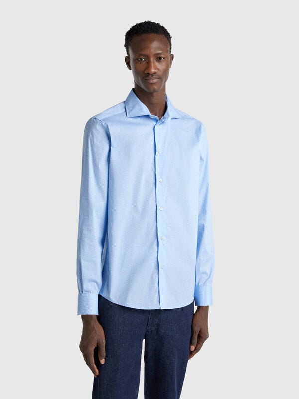 Slim-Fit-Hemd mit Muster Herren