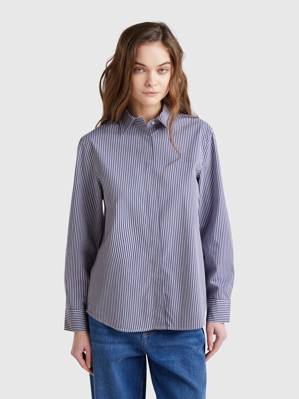 Vertikal gestreiftes Hemd Damen