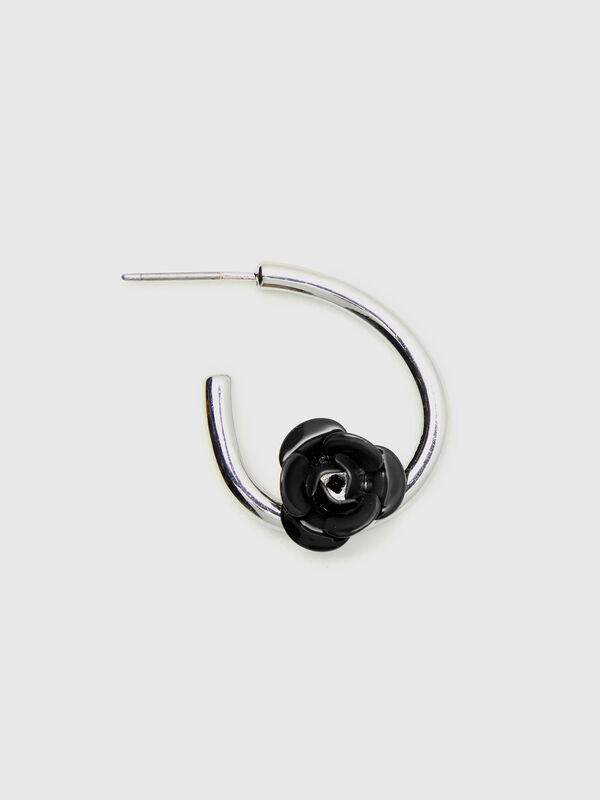 Hoop earrings with roses Women