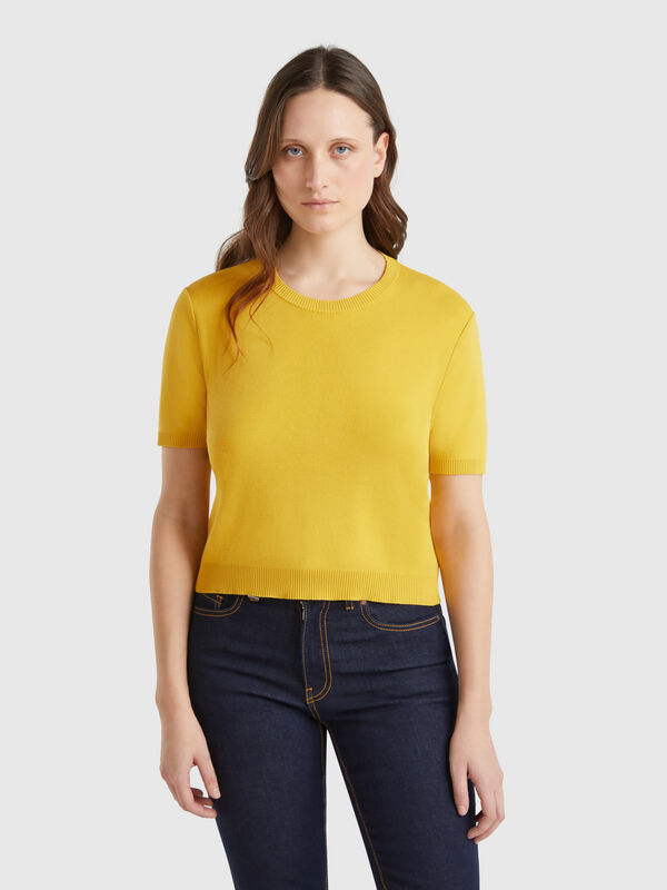 Kurzarmhemd aus 100 % Baumwolle Damen