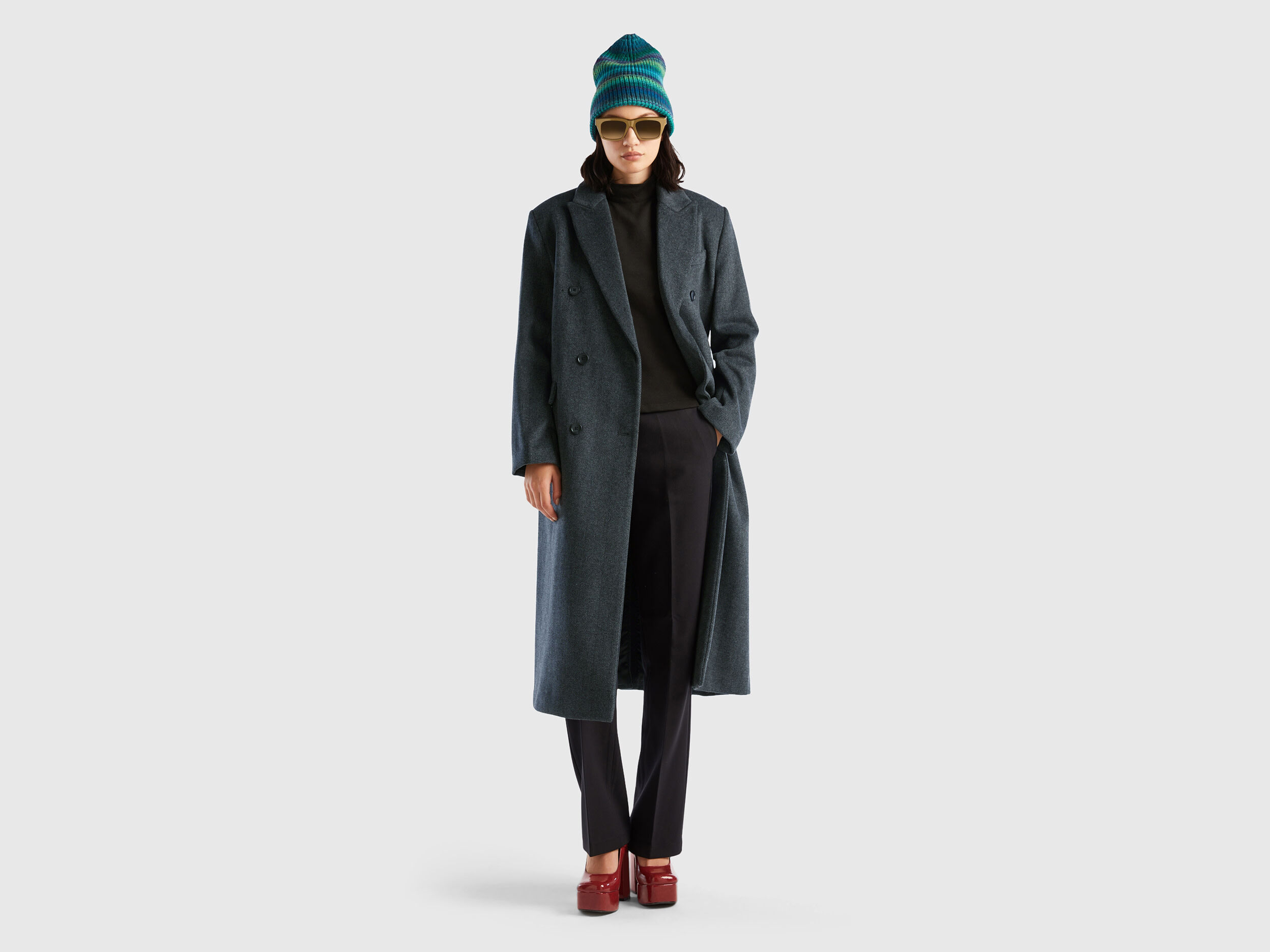 Long double breasted coat