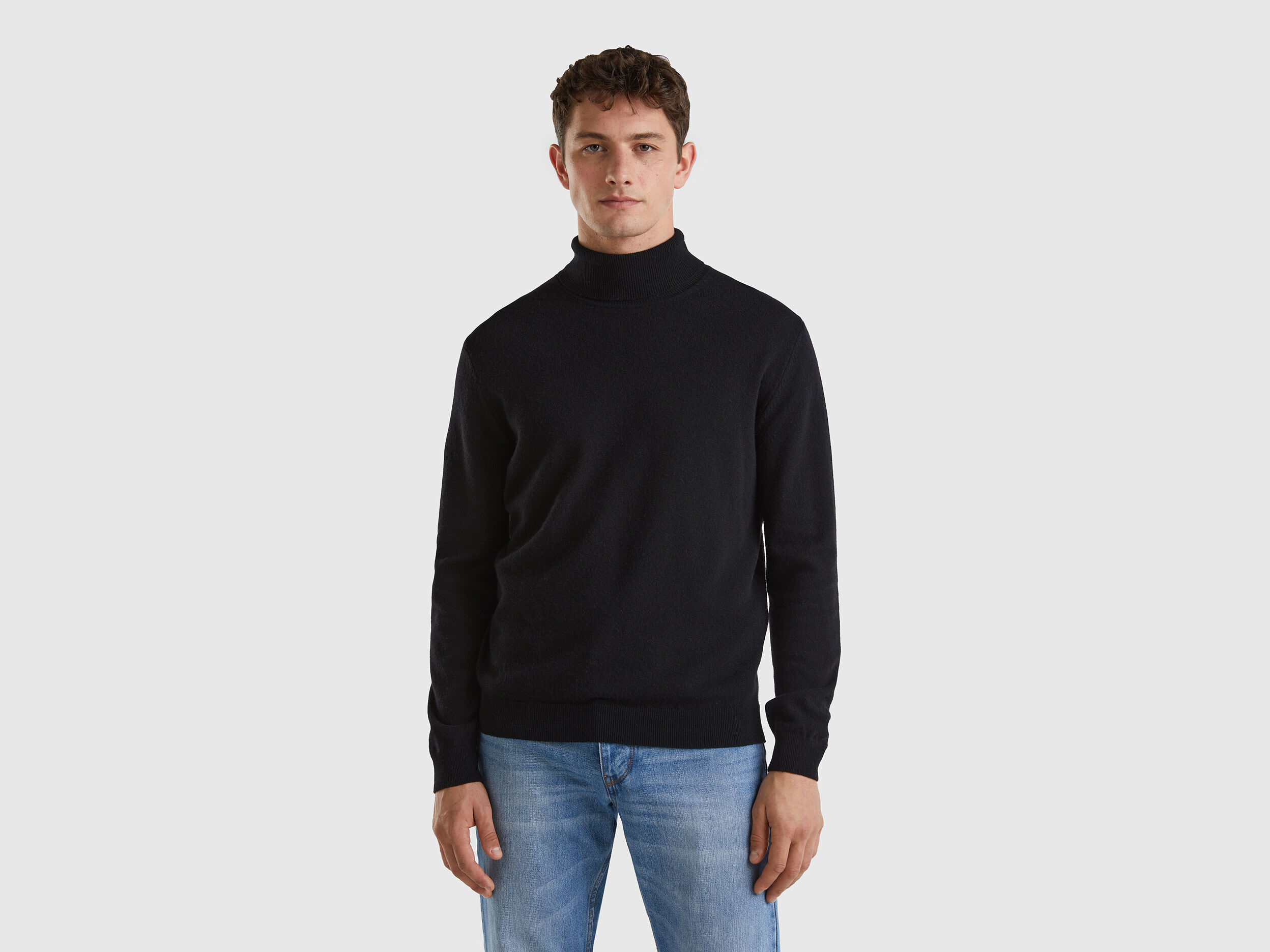 Black sale wool turtleneck