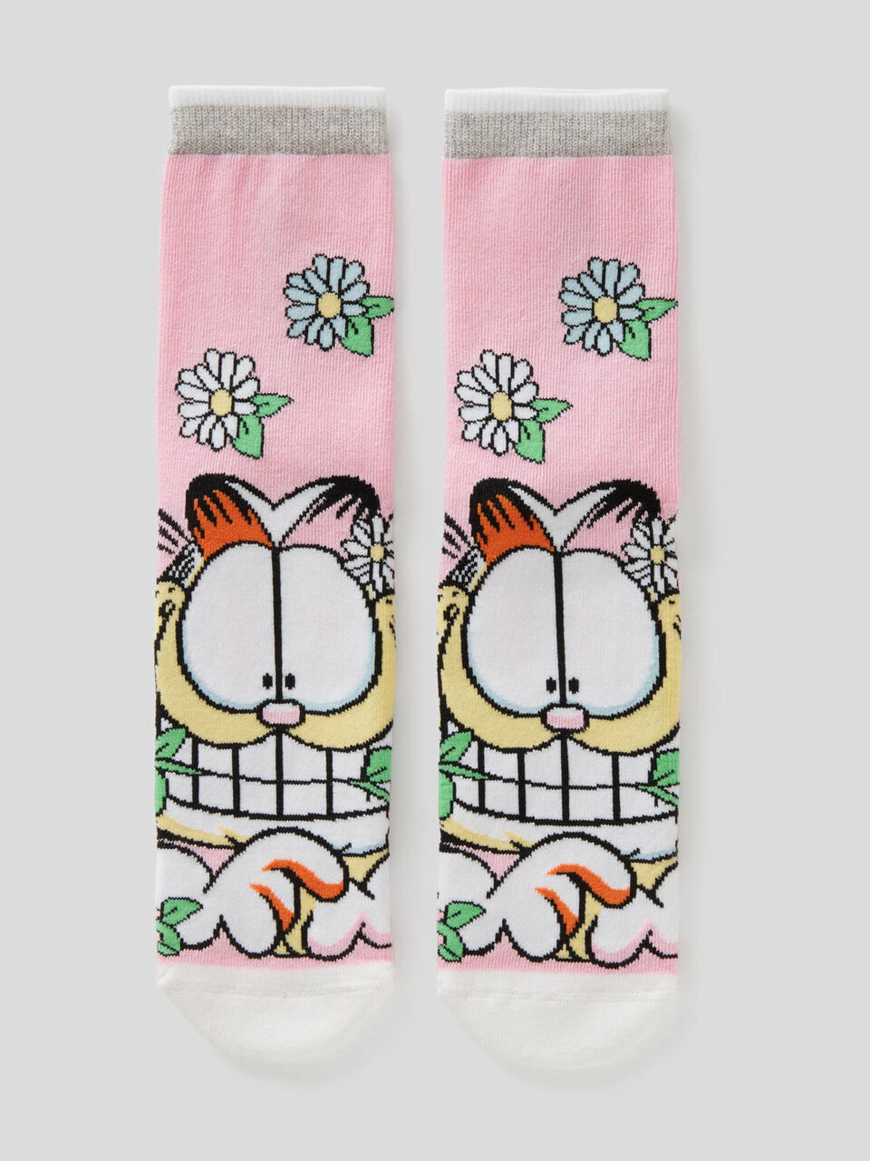 Socks with Garfield graphic image number 1