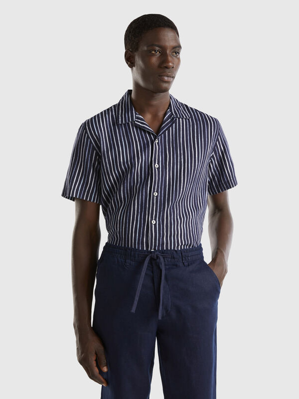 Chemise coupe regular à rayures Homme