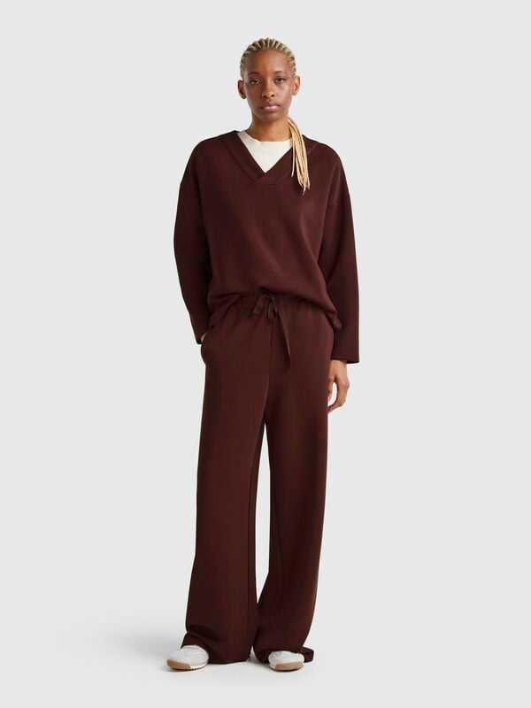Pantalon large en polaire Femme