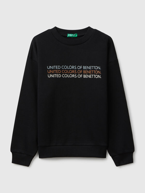 Sweatshirt mit glitzerndem Logo-Print Mädchen
