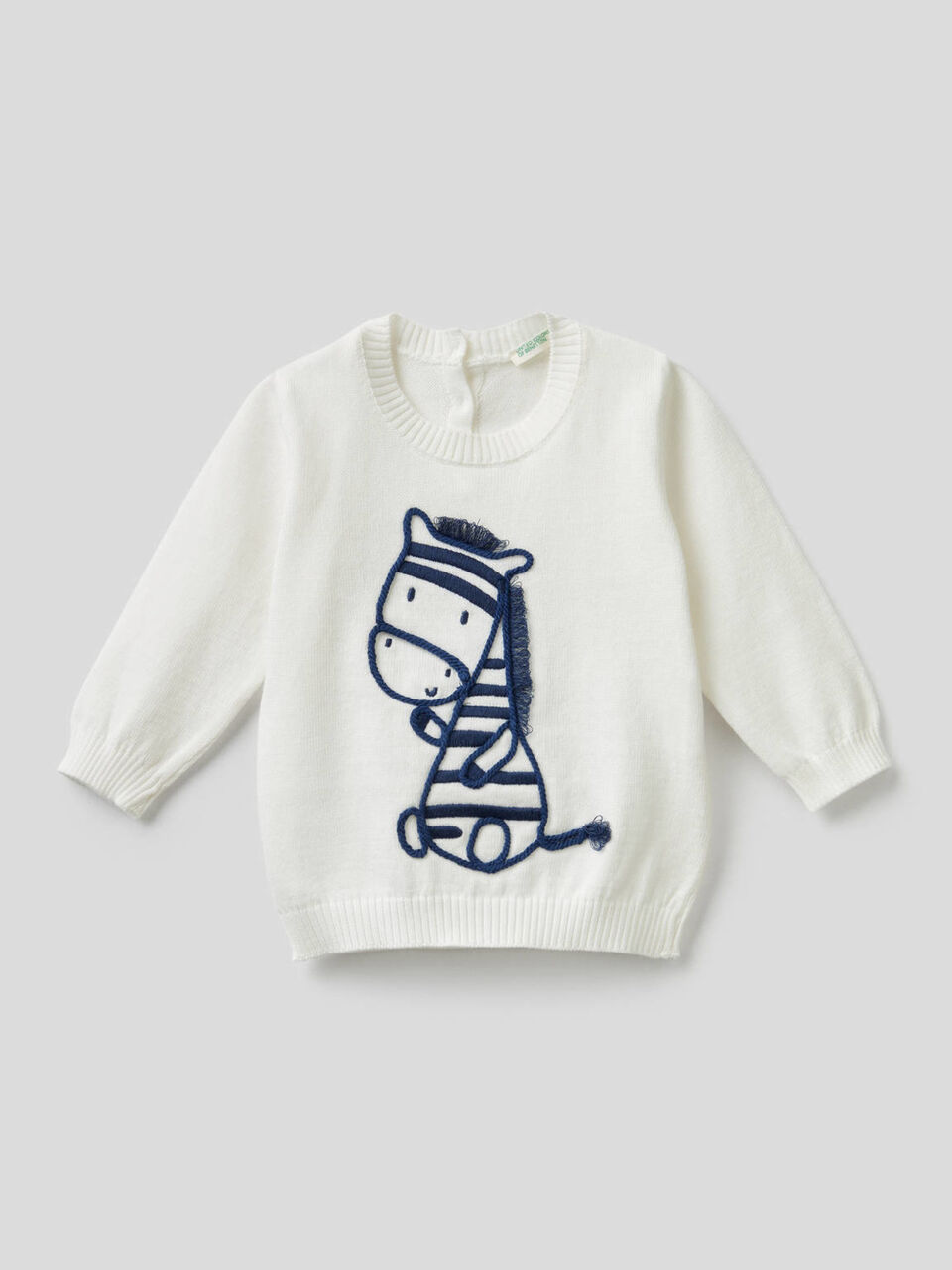 Pullover aus 100% Baumwolle mit Stickerei image number 1