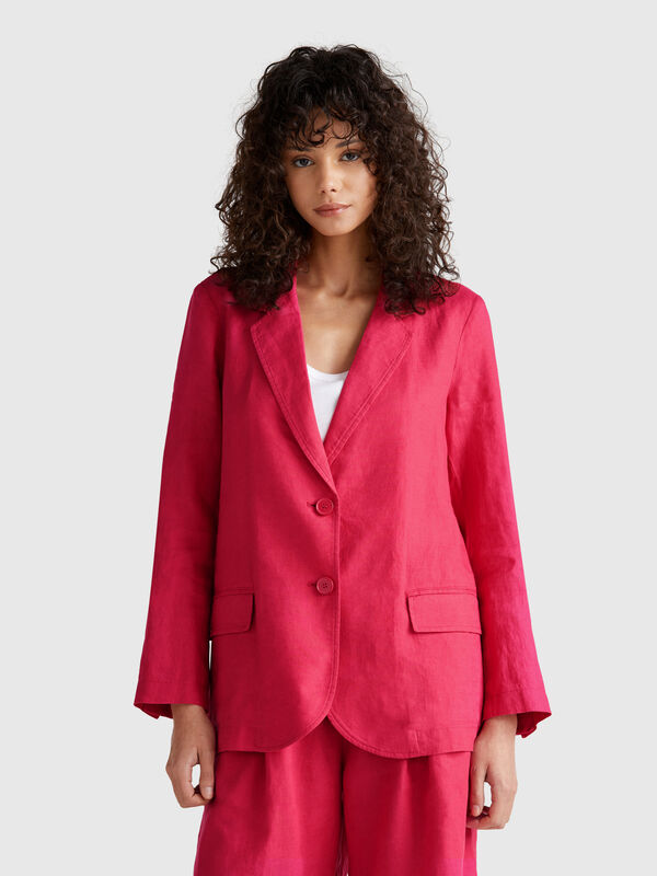 Blazer aus reinem Leinen Damen