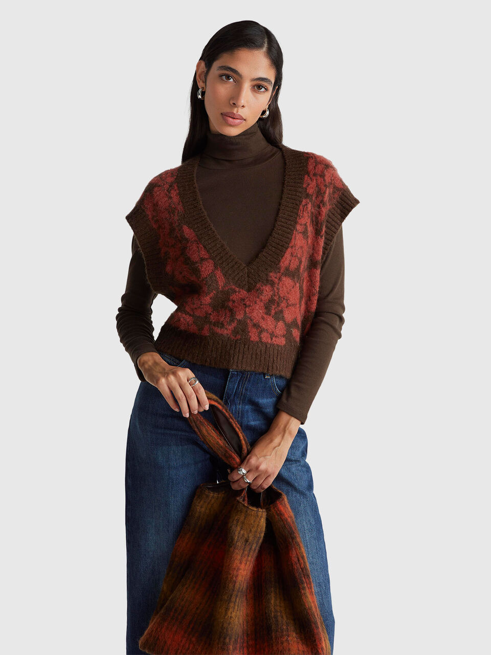S/L V NECK SWEATER Femme image number null