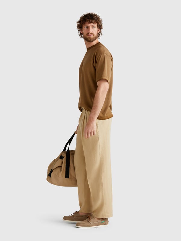Lockere Chinos aus reinem Leinen Herren