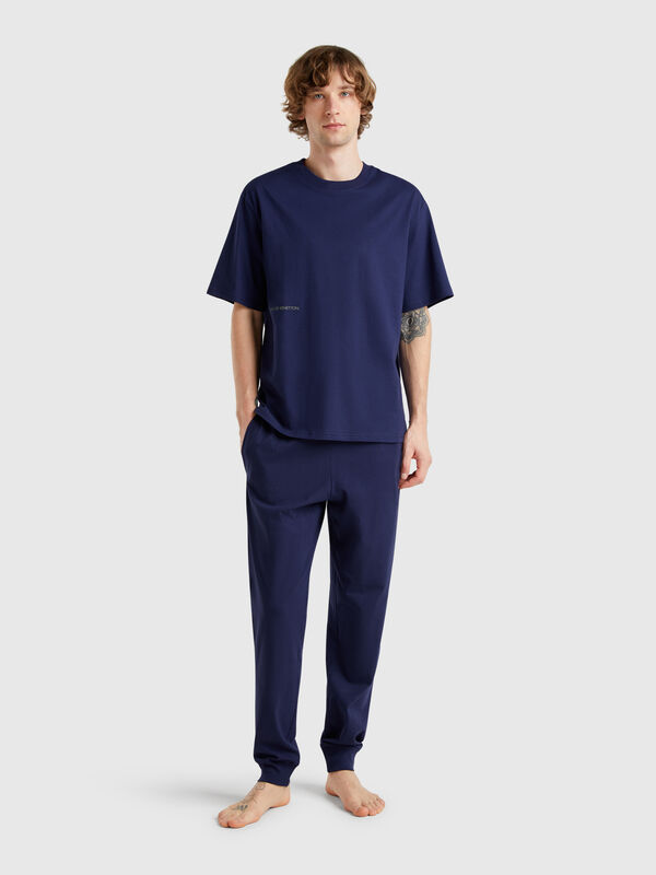 Pantalon avec élastique logotypé Homme