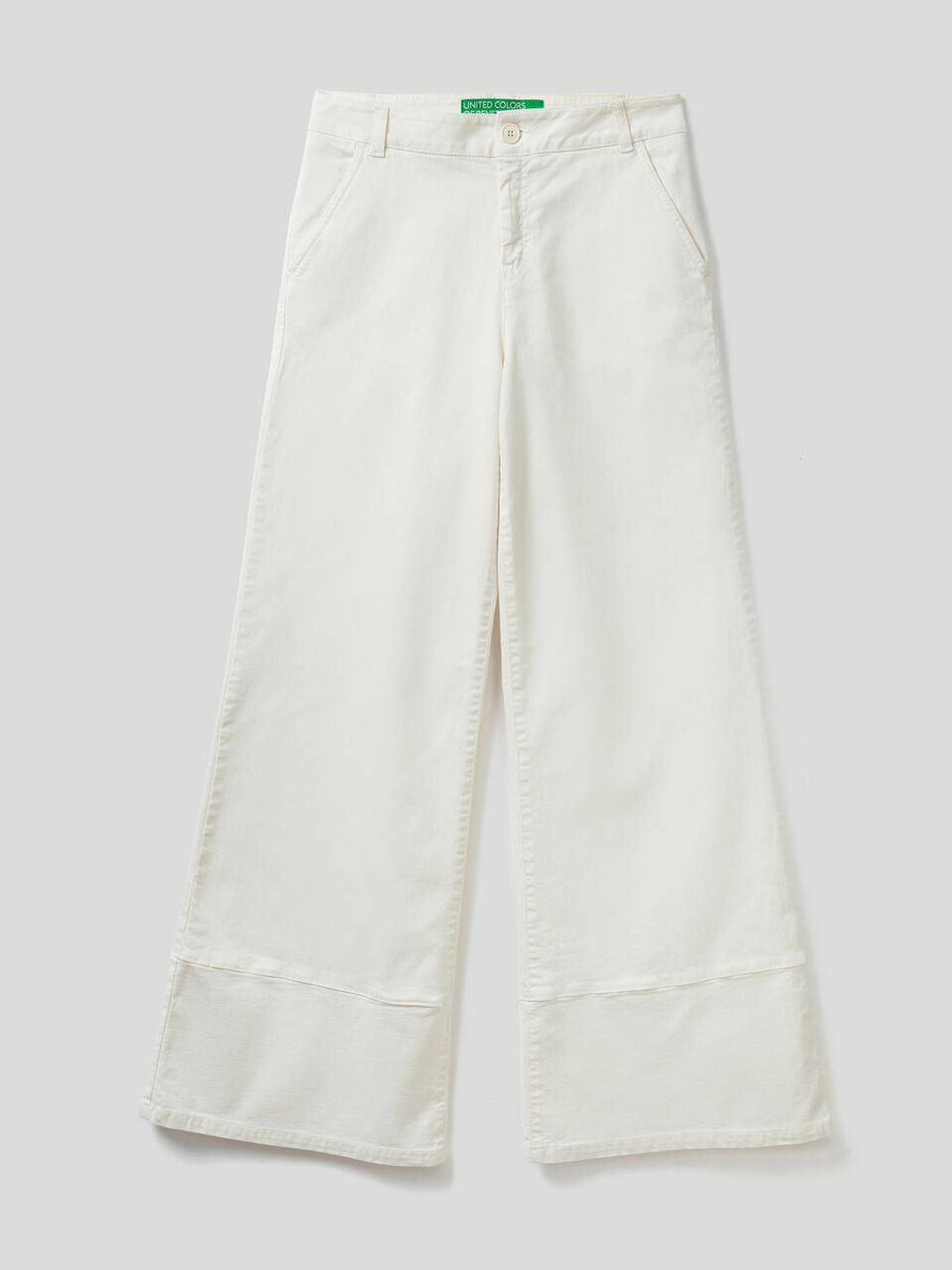 Flared trousers with natural dye image number 1