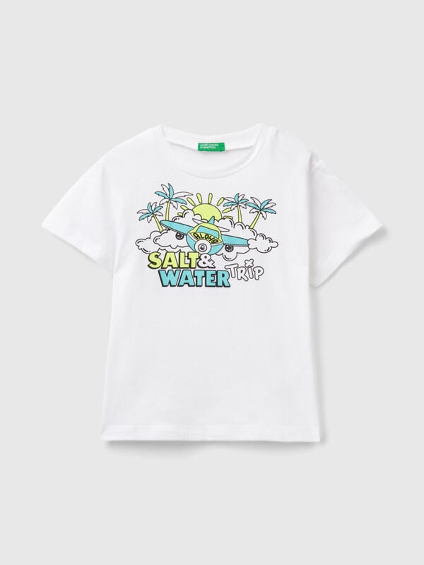 T-shirt with print and neon details Junior Boy
