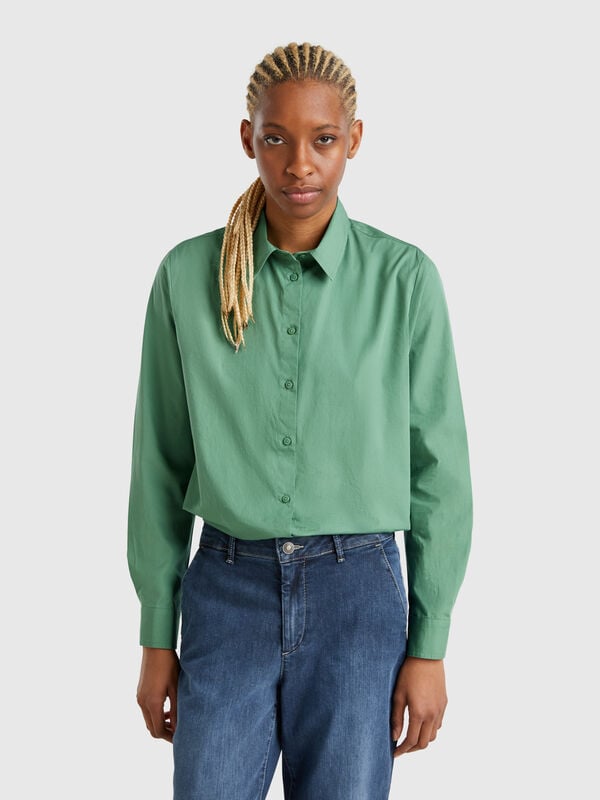 Chemise en coton coupe classique Femme