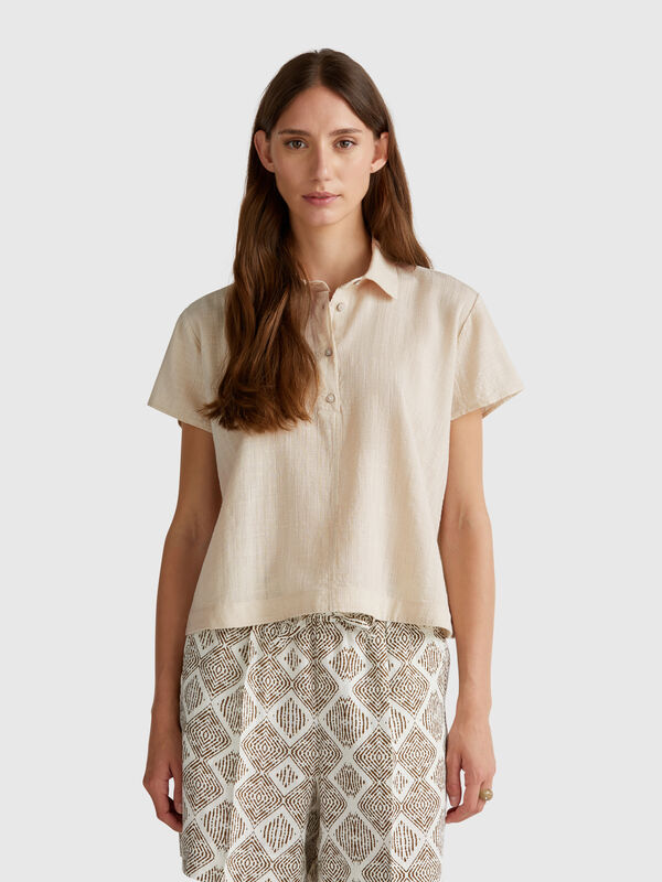 Chemise légère à manches courtes Femme