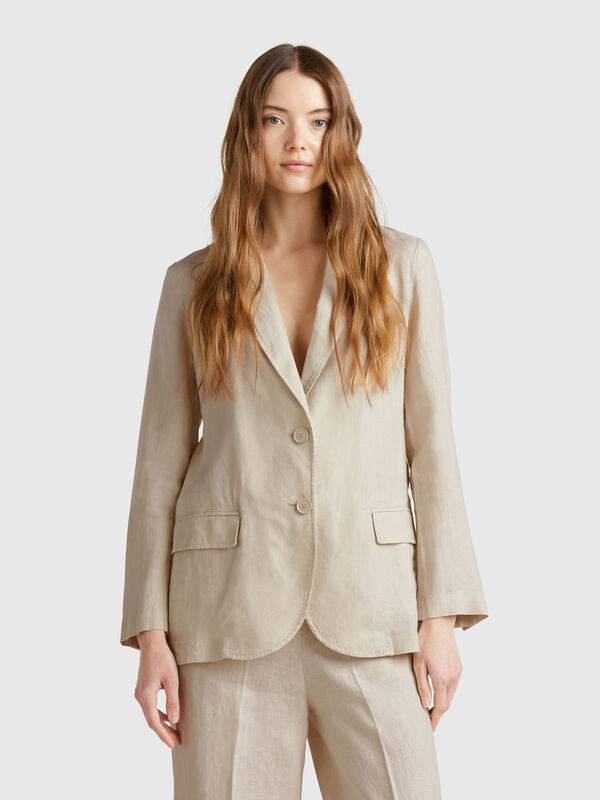 Blazer in pure linen Women