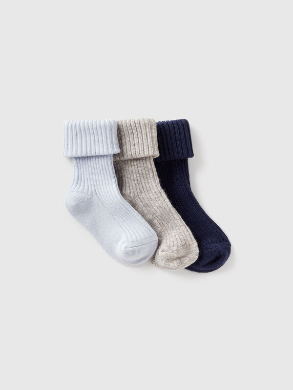 Drei Paar gerippte Socken Newborn