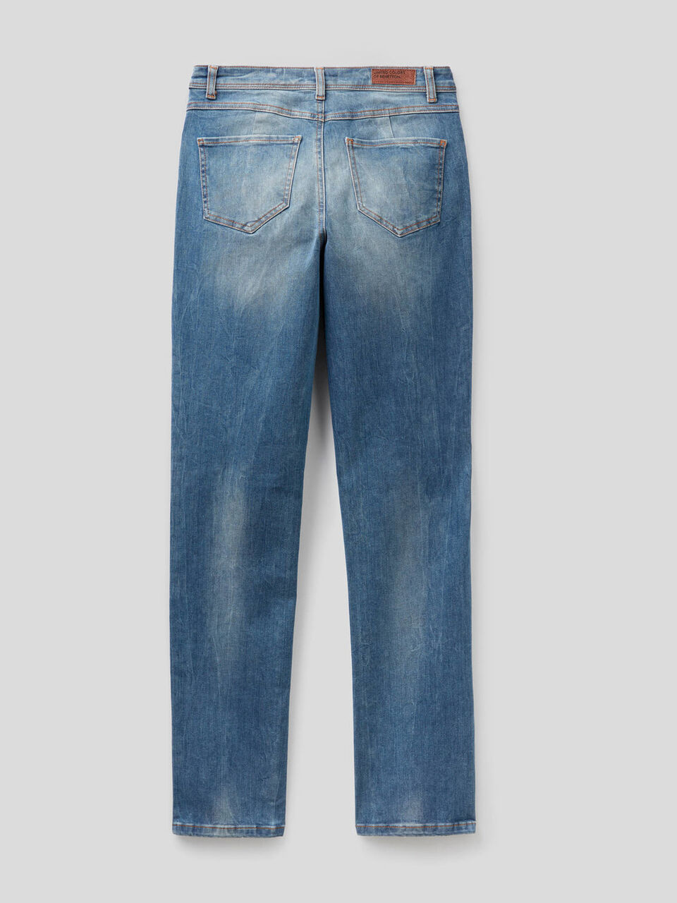 Straight leg jeans in stretch denim image number 2