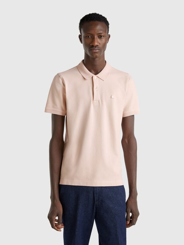 Slim Fit Poloshirt in Puderrosa Herren