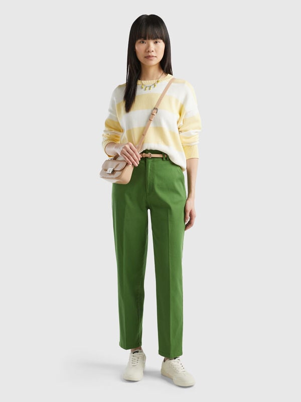 Pantalon chino en coton et Modal® Femme