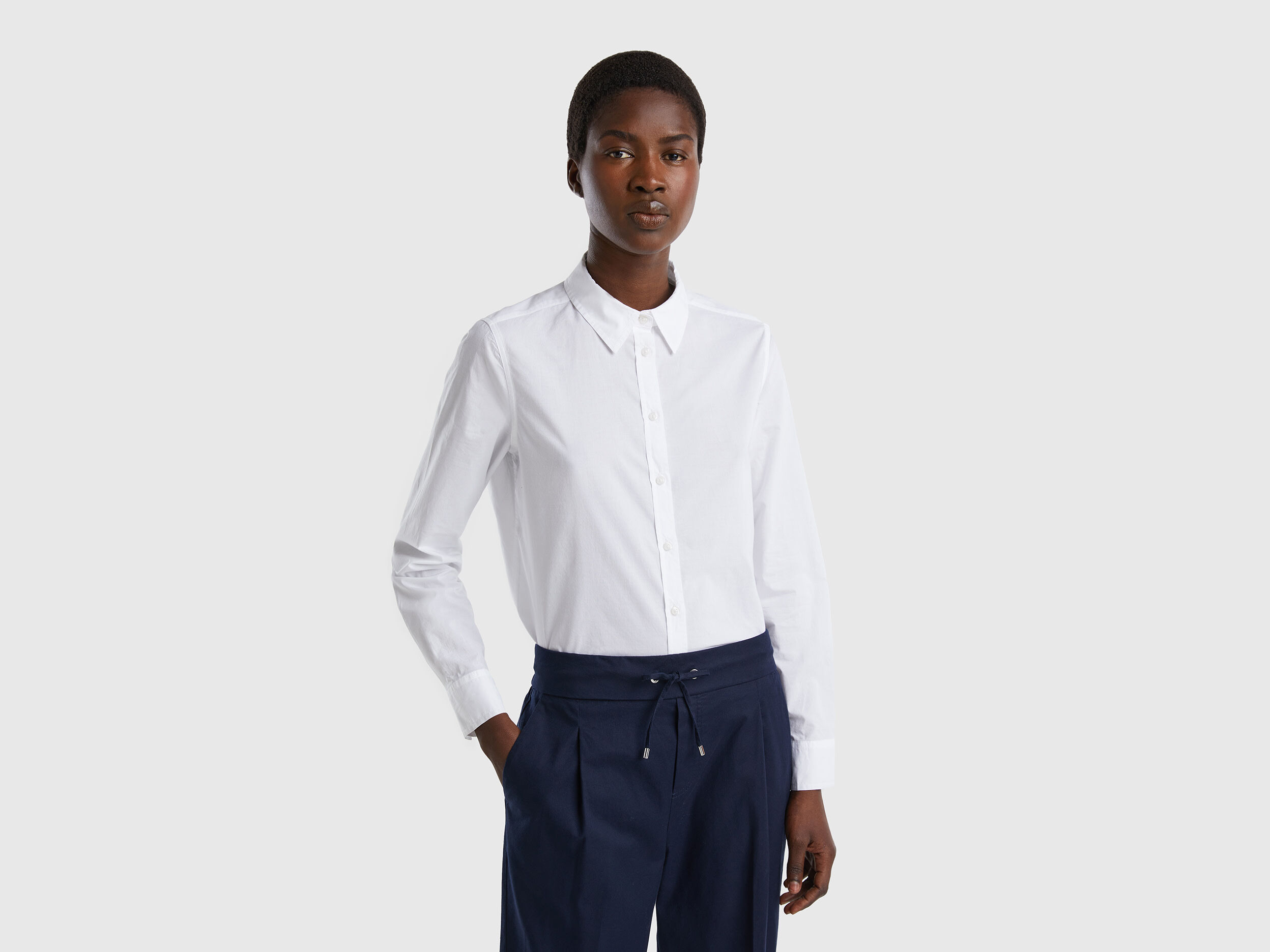 Camicia bianca benetton hotsell