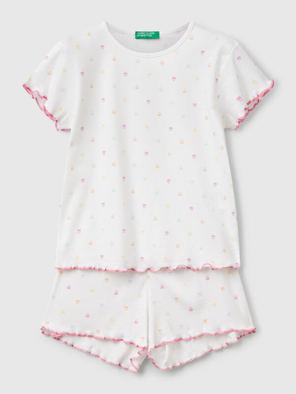 Pyjama mit Logo-Print Mädchen