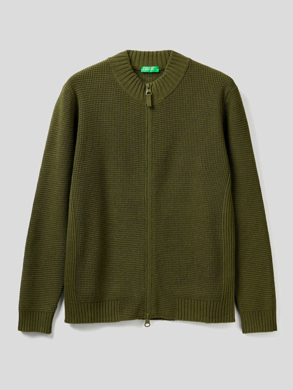 Strickjacke mit Öffnung mit Reißverschluss image number 1