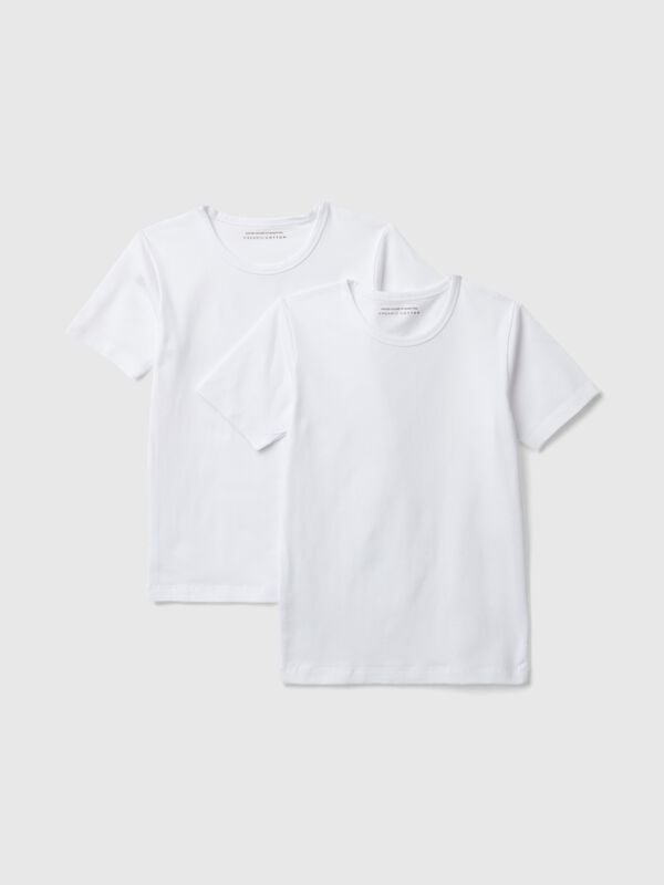 Deux t-shirts en coton stretch Garçon