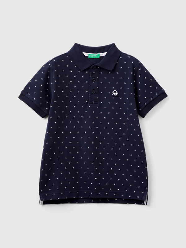 Slim fit micro patterned polo Junior Boy