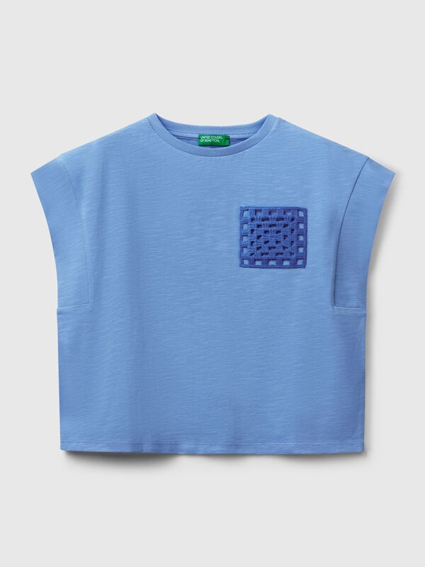 T-shirt avec patch macramé Filles
