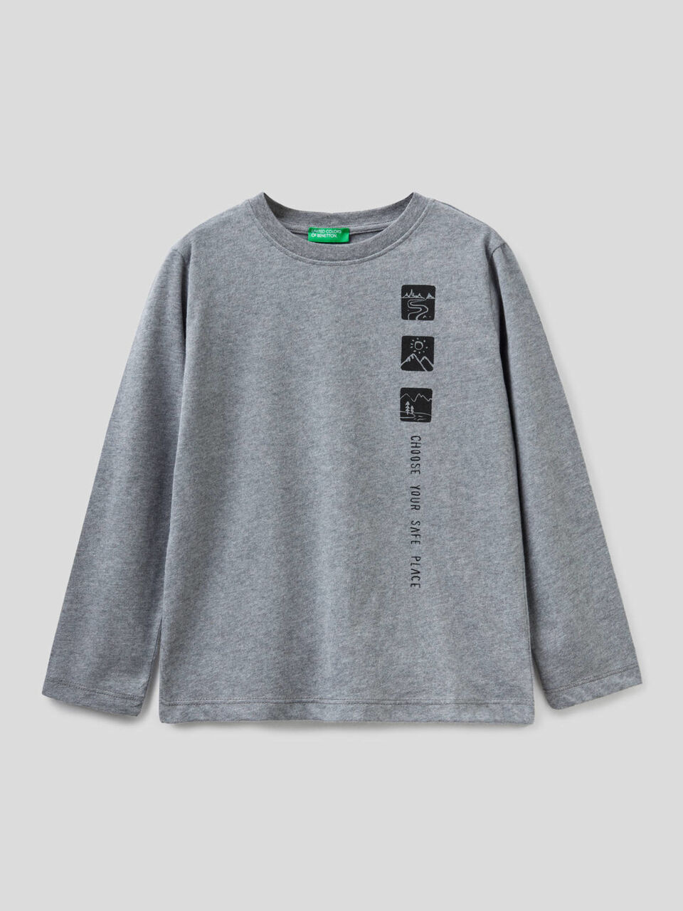 T-shirt manches longues en coton bio image number 1