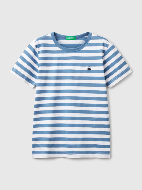 Gestreiftes T-Shirt aus 100 % Baumwolle Jungen