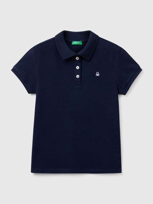 Polo en coton à manches courtes Filles