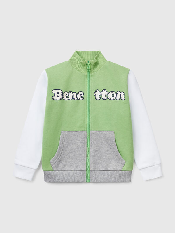 Sweat en coton avec fermeture éclair Garçon
