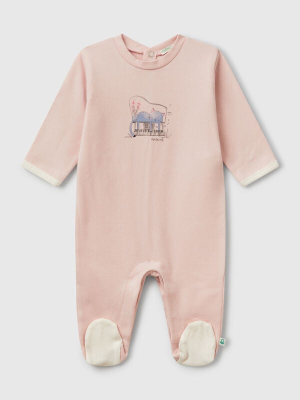 Long jumpsuit with animal print New Born (0-18 months)