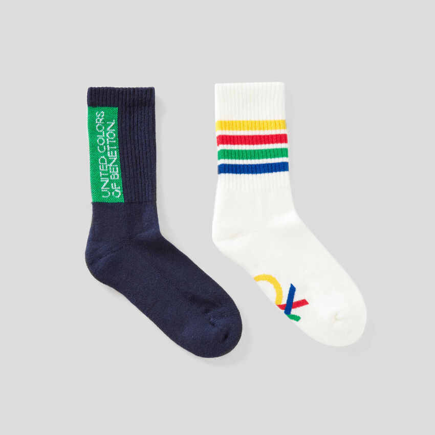 2er-Pack Socken mit Logo
