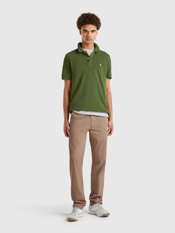 Dove gray slim fit chinos Men