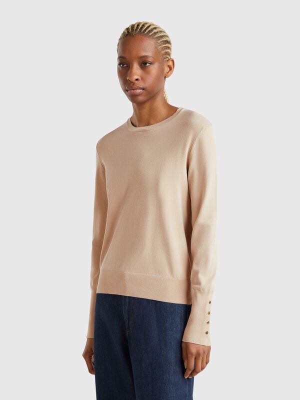 Pull coupe slim en viscose mélangée Femme