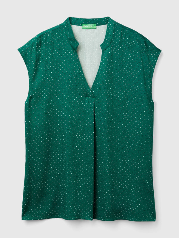 Polka dot blouse in sustainable viscose Women