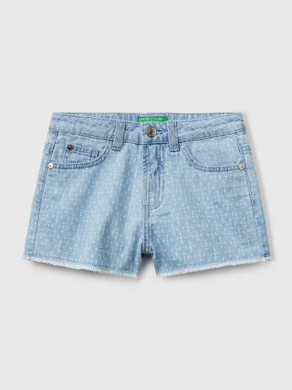 Pantalon court en jean à franges Filles