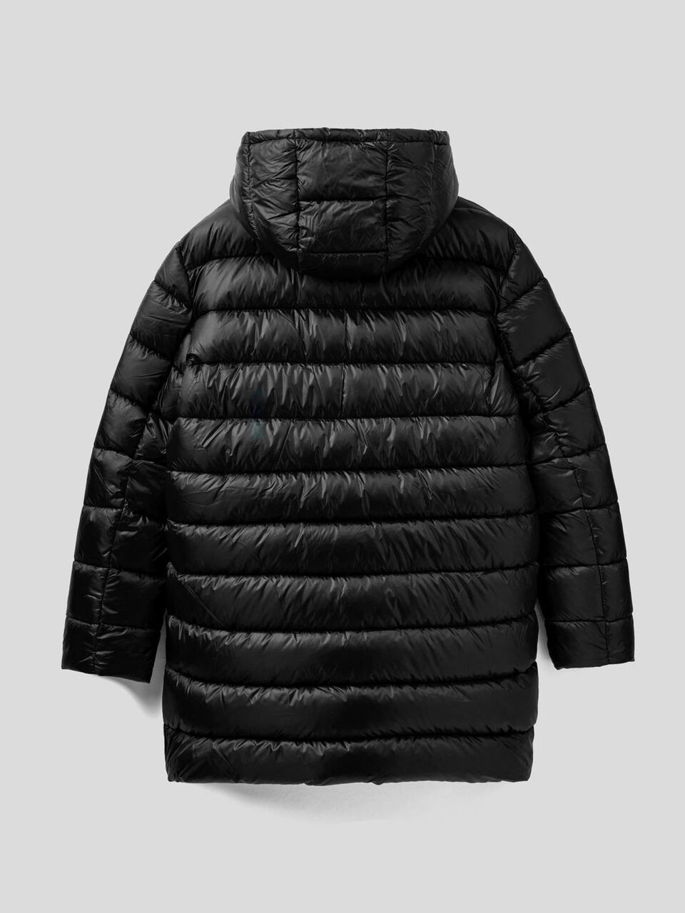 Long padded jacket in 3D wadding image number 2