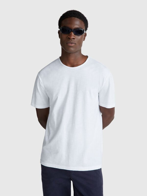 T-Shirt aus geflammter Baumwolle Herren