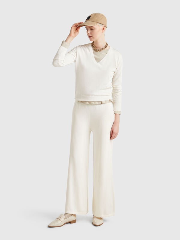 Weite Strickhose Damen