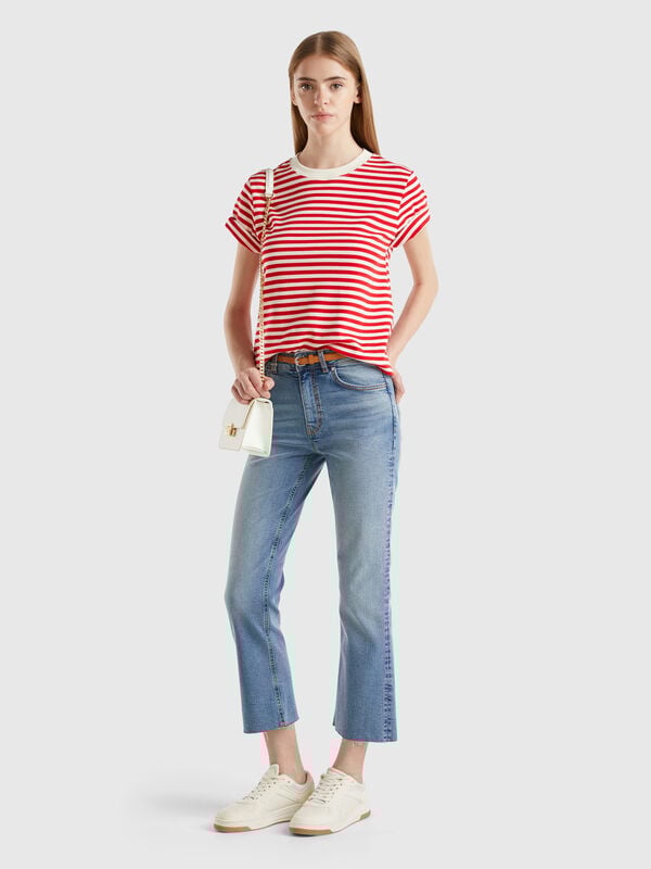 Jeans court en coton  Femme